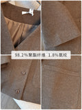 Women's Fashion Designer 5-9XL V-Neck Woolen Coats (Plus Size)