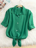 Women's Chiffon Blouse Fashion Designer Shirt Tops T-Shirts (Plus Size)