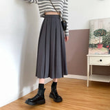Women's Pleated High Waist Fashion Designer Skirts (Midi)