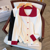 Women's  Lapel Contrasting Fashion Designer 4-9XL Cardigans (Plus Size)