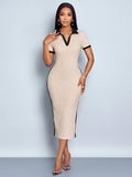 Women's Office Bodycon Fashion Designer S-2XL Dresses (Midi)
