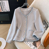 Women's Fashion Designer 5-9XL Designer Blue Gray Coats (Plus Size)