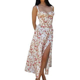 Women's Floral Floral A-Line Fashion Designer Split Dresses (Midi)