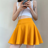 Women's Tennis Elastic Pleated Fashion L-5XL Designer Skirts (Plus Size)