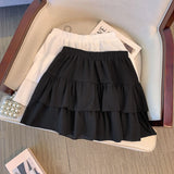 Women's Ruffle Layered 5-9XL Fashion Designer Short Skirts (Plus Size)