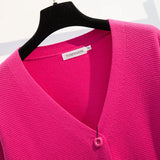 Women's Fashion 5-10XL Designer Knitted V Neck Cardigans (Plus Size)