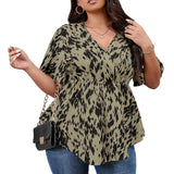 Women's Loose Designer Ruffled 1-5XL Fashion T-Shirts (Plus Size)