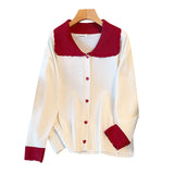 Women's  Lapel Contrasting Fashion Designer 4-9XL Cardigans (Plus Size)