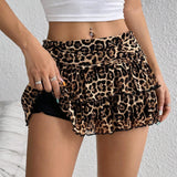 Women's Lace S-L Fashion Designer Mini Skirts (Short)