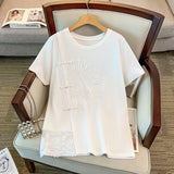 Women's Ruffled Blouse 4-9XL Fashion Designer T-Shirts (Plus Size)