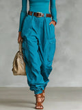 Women's S-2XL Fashion Designer Multi-Pocket Cargo Pants