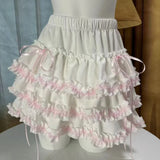 Women's Lolita Ruffle Lace Fashion Designer S-XL Mini Skirts (Short)