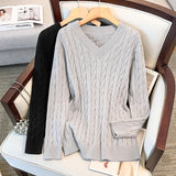 Women's V-Neck Pullover 4-9XL Tops Fashion Designer Knitted Cardigans