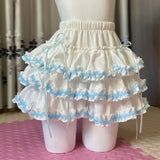 Women's Lolita Ruffle Lace Fashion Designer S-XL Mini Skirts (Short)