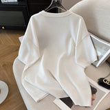 Women's 4-9XL Blouse Fashion Designer Bow Knitted T-Shirts (Plus Size)