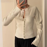 Women's Fashion Designer Crop Tops Knitted Bodycon S-L Cardigans