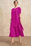 Women's 1-5XL Fashion Designer Layered Chiffon Long Dresses (Plus Size)