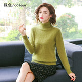 Women's 100% Mink Cashmere Knitted Fashion Designer S-L Cardigans