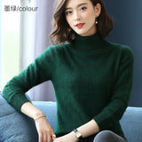 Women's 100% Mink Cashmere Knitted Fashion Designer S-L Cardigans