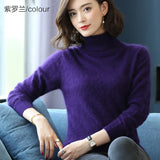 Women's 100% Mink Cashmere Knitted Fashion Designer S-L Cardigans