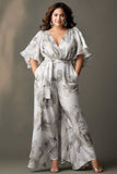 Women's 2-3XL Wide-Leg Fashion Designer Jumpsuits (Plus Size)