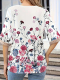 Women's 2-4XL Blouses Floral Lace Fashion Designer T-Shirts (Plus Size)