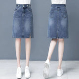 Women's 2-5XL Fashion Designer Denim Pencil Skirts (Plus Size)