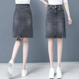 Women's 2-5XL Fashion Designer Denim Pencil Skirts (Plus Size)