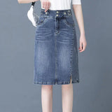 Women's 2-5XL Fashion Designer Denim Pencil Skirts (Plus Size)