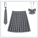 Women's 2-5XL Fashion Designer High Waist Plaid Pleated Skirts (Plus Size)