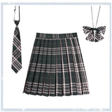 Women's 2-5XL Fashion Designer High Waist Plaid Pleated Skirts (Plus Size)