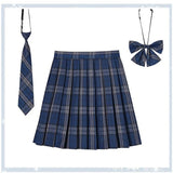 Women's 2-5XL Fashion Designer High Waist Plaid Pleated Skirts (Plus Size)