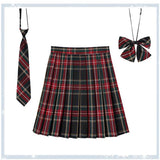 Women's 2-5XL Fashion Designer High Waist Plaid Pleated Skirts (Plus Size)