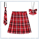Women's 2-5XL Fashion Designer High Waist Plaid Pleated Skirts (Plus Size)