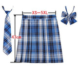 Women's 2-5XL Fashion Designer High Waist Plaid Pleated Skirts (Plus Size)