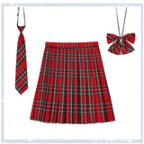 Women's 2-5XL Fashion Designer High Waist Plaid Pleated Skirts (Plus Size)