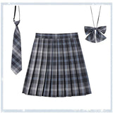 Women's 2-5XL Fashion Designer High Waist Plaid Pleated Skirts (Plus Size)
