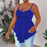 Women's 2-5XL Fashion Designer Irregular Singlets (Plus Size)