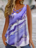 Women's 2-5XL Fashion Designer Marble Print Singlets (Plus Size)