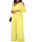 Women's 2-5XL Off Shoulder Fashion Designer Jumpsuits (Plus Size)