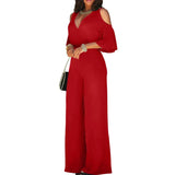 Women's 2-5XL Off Shoulder Fashion Designer Jumpsuits (Plus Size)