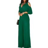 Women's 2-5XL Off Shoulder Fashion Designer Jumpsuits (Plus Size)