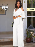 Women's 2-5XL Off Shoulder Fashion Designer Jumpsuits (Plus Size)