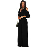 Women's 2-5XL Off Shoulder Fashion Designer Jumpsuits (Plus Size)