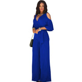 Women's 2-5XL Off Shoulder Fashion Designer Jumpsuits (Plus Size)