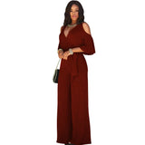 Women's 2-5XL Off Shoulder Fashion Designer Jumpsuits (Plus Size)