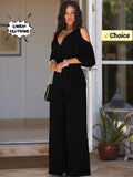 Women's 2-5XL Off Shoulder Fashion Designer Jumpsuits (Plus Size)
