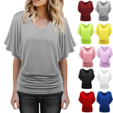 Women's 2-5XL Ruffle Fashion Designer T-Shirts (Plus Size)