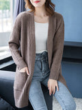 Women's 2-5XL Tops Fashion Designer Knitted Cardigans (Plus Size)