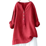 Women's 3-5XL Blouse Fashion Designer Long-Sleeve Tops (Plus Size)